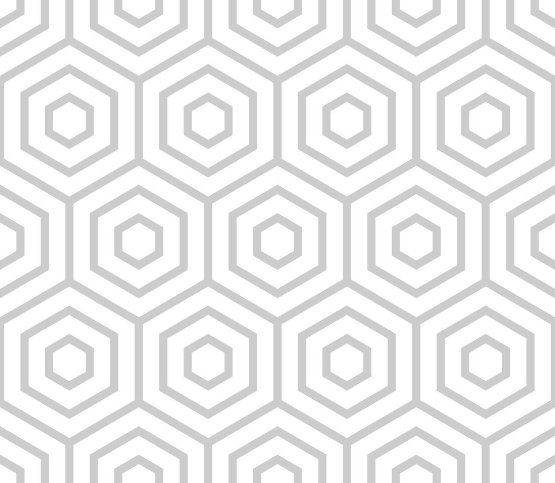 GREY SEAMLESS VECTOR BACKGROUND WITH WHITE HEXAGONS