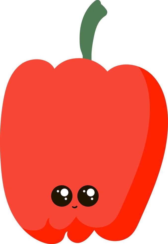 Sweet little pepper, illustration, vector on white background.