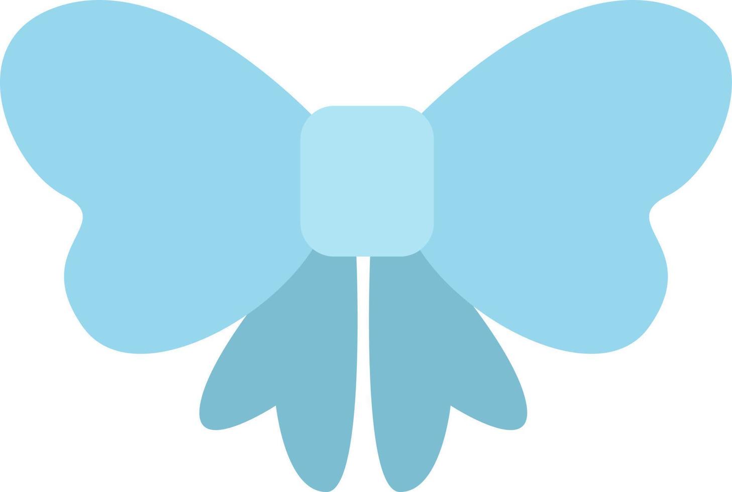 Blue bow, illustration, vector on a white background.
