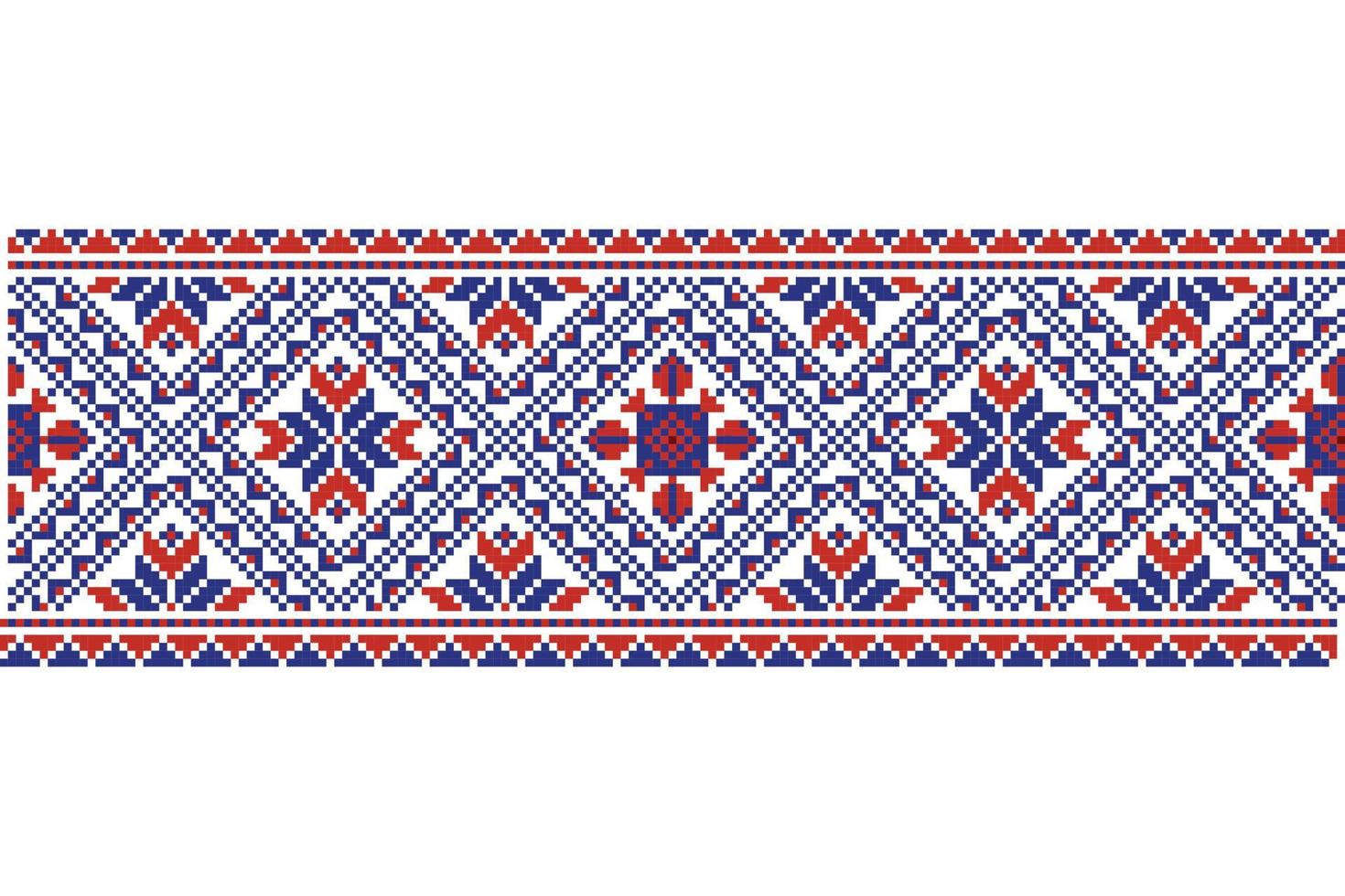 Seamless knitting embroidered pattern vector illustration with trendy color