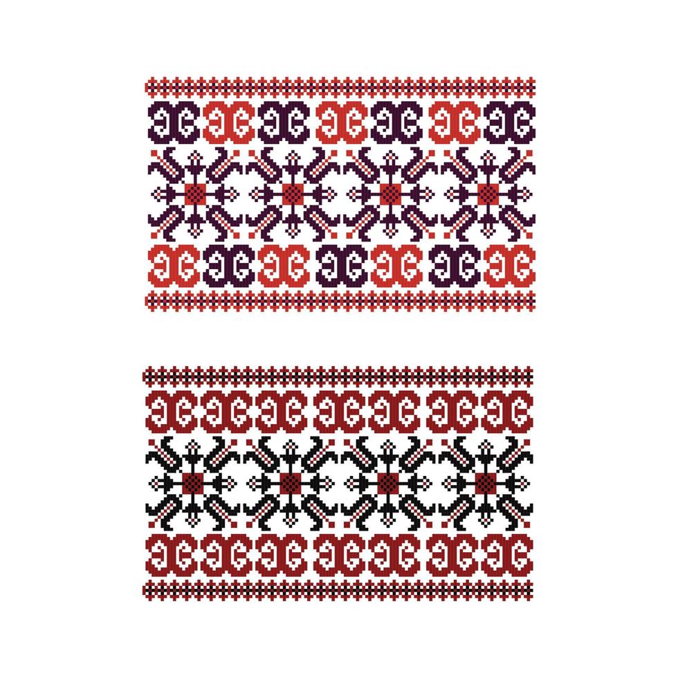 Seamless knitting embroidered pattern vector illustration with trendy color