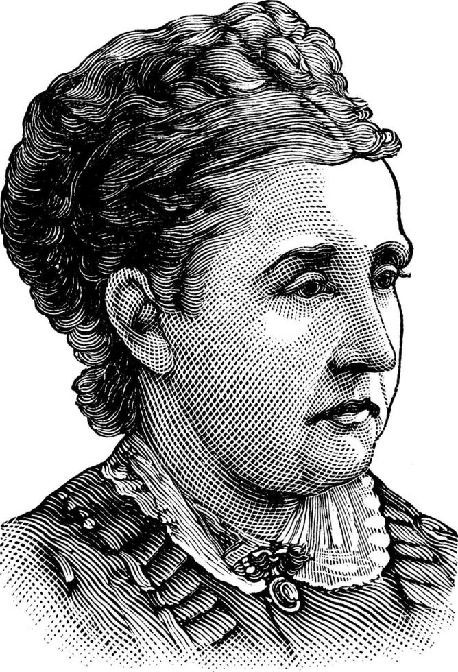 julia ward howe, ilustración vintage vector