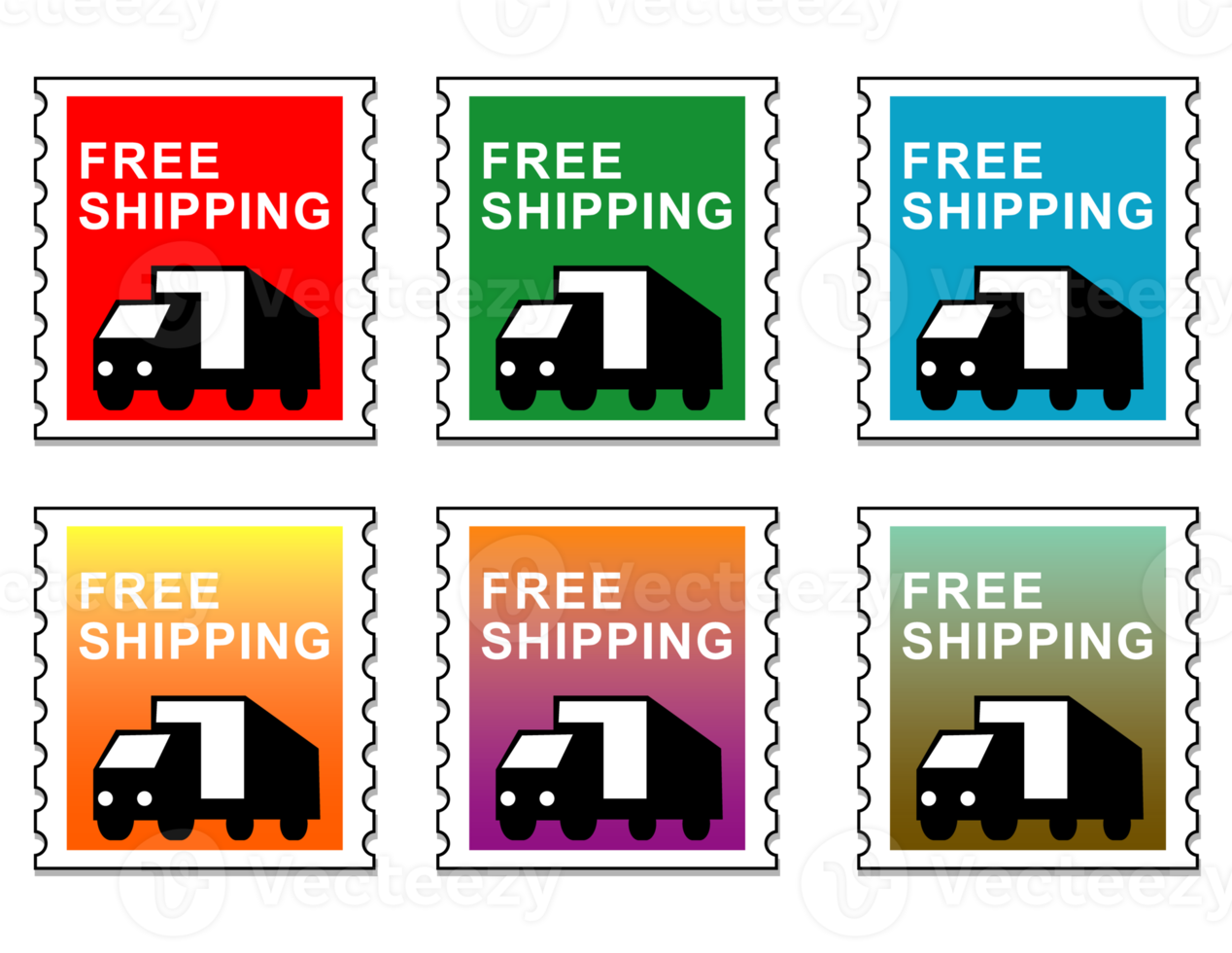 Truck Free Shipping Stamp png