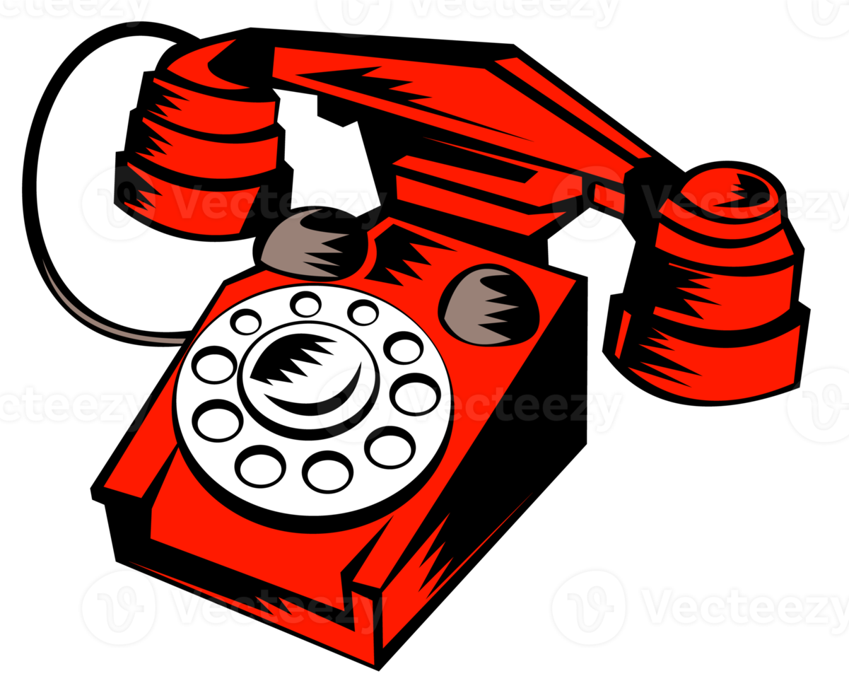 Retro-Vintage-Telefon png