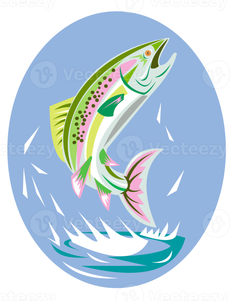 trout fish jumping png