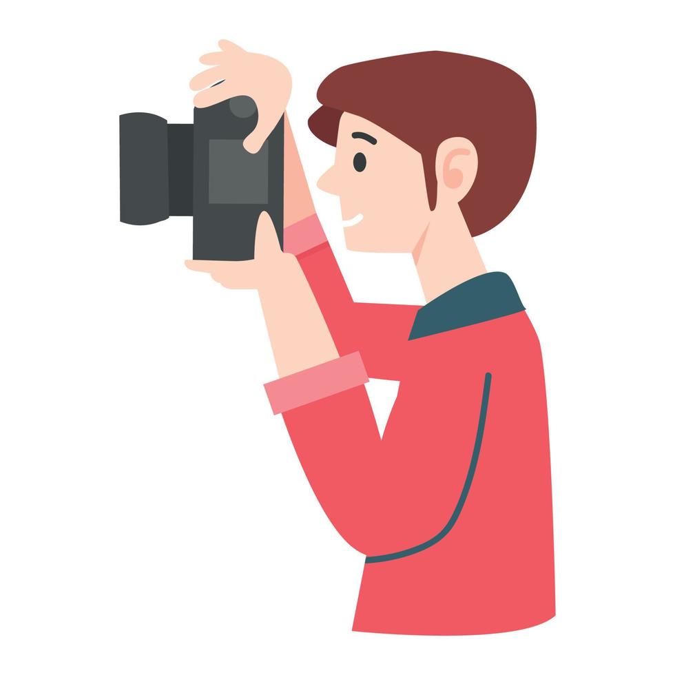 Man take carmera  Photographer cartoon vector