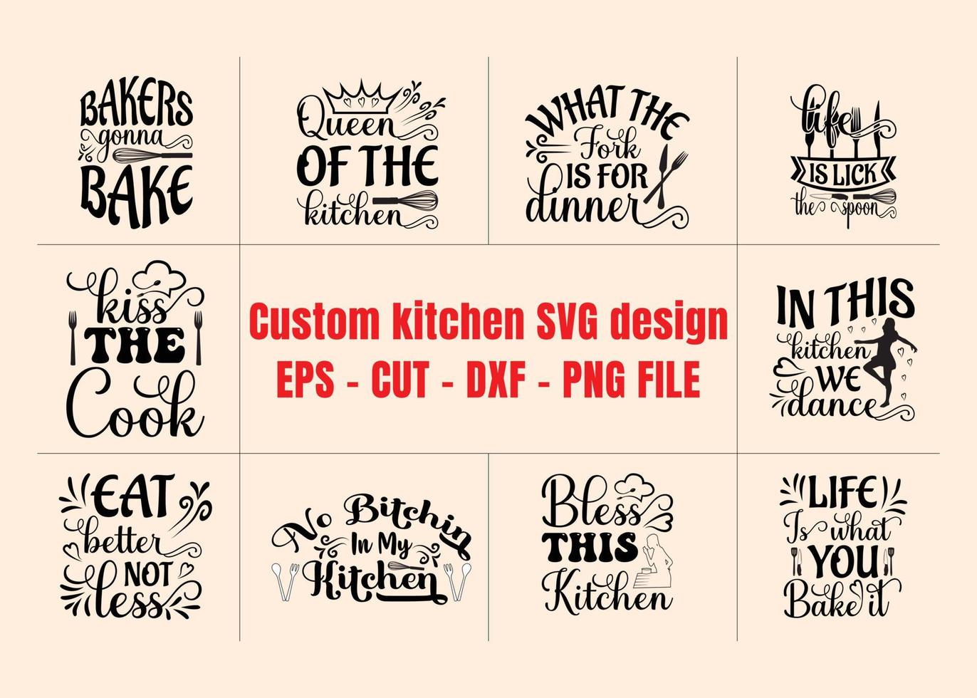 baking song lyrics - kitchen sign svg - funny kitchen decor svg dxf png jpg  - So Fontsy