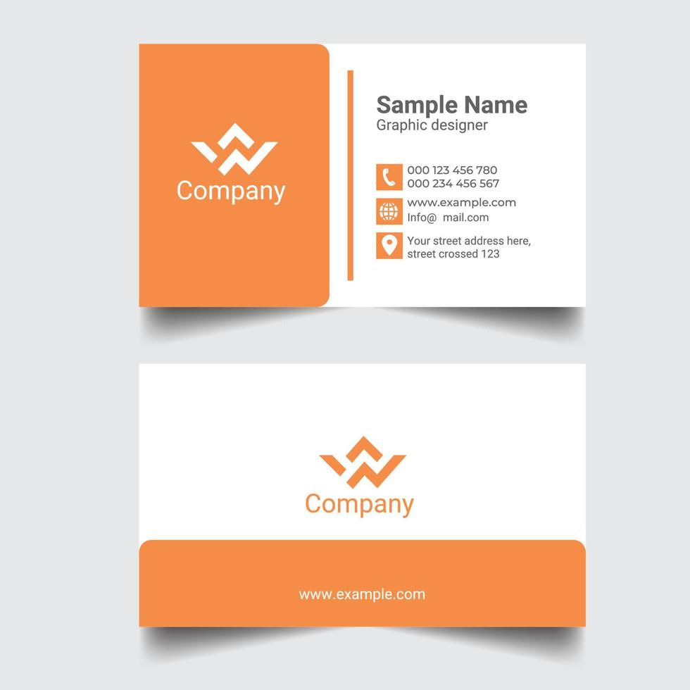 Simple corporate business card design templates vector