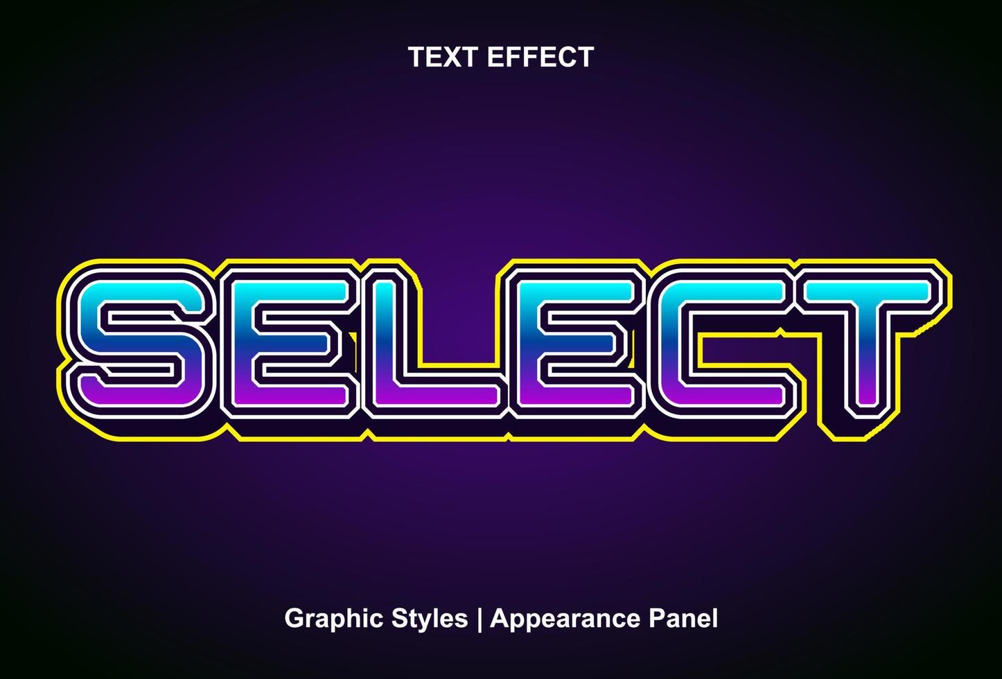 select effects with graphic styles and can be edited. vector
