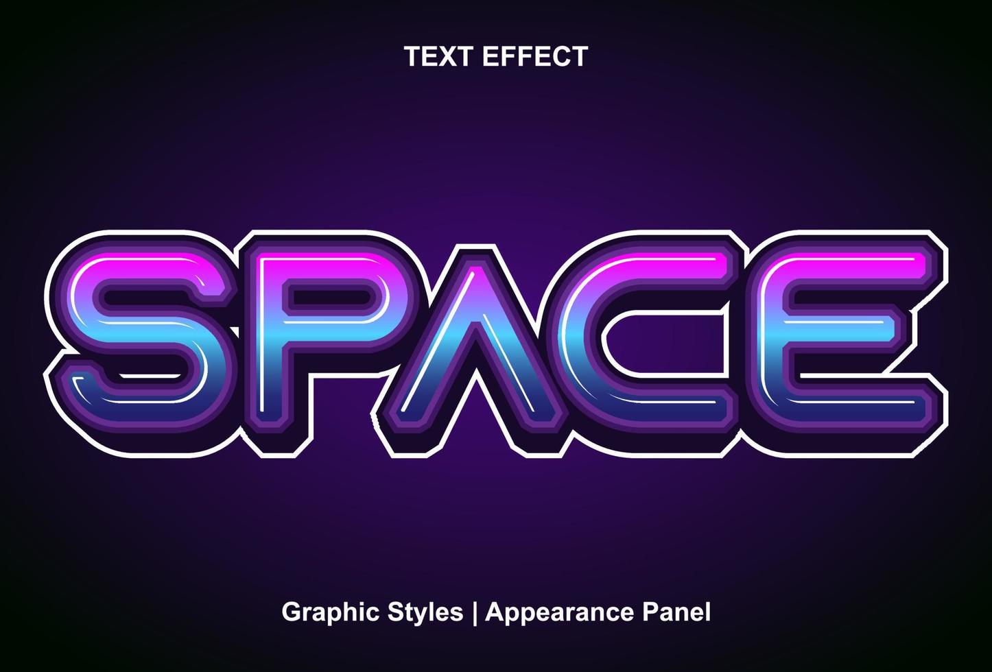 Printspace effect with graphic style and can be edited. vector