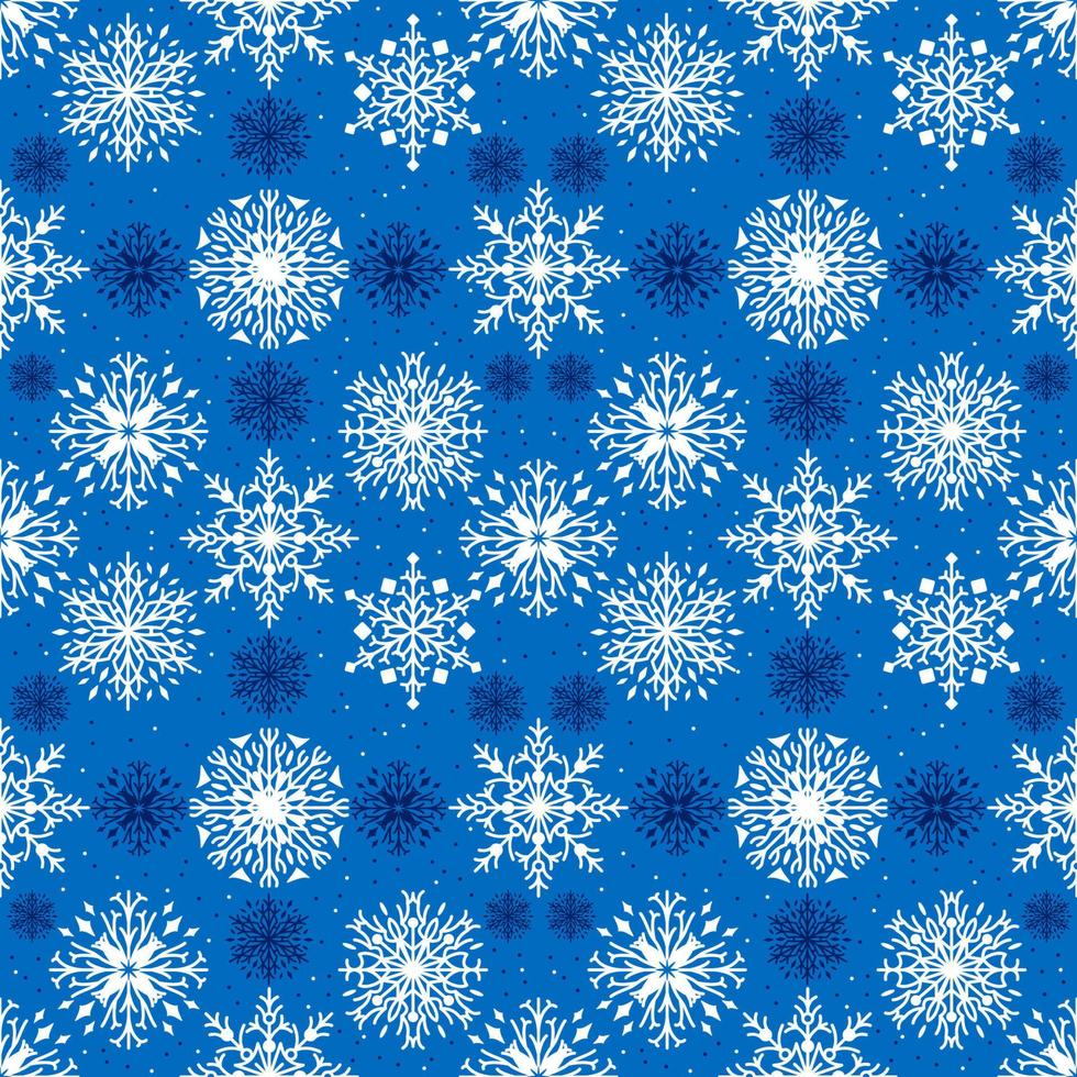 Winter Snowflakes Seamless Pattern vector