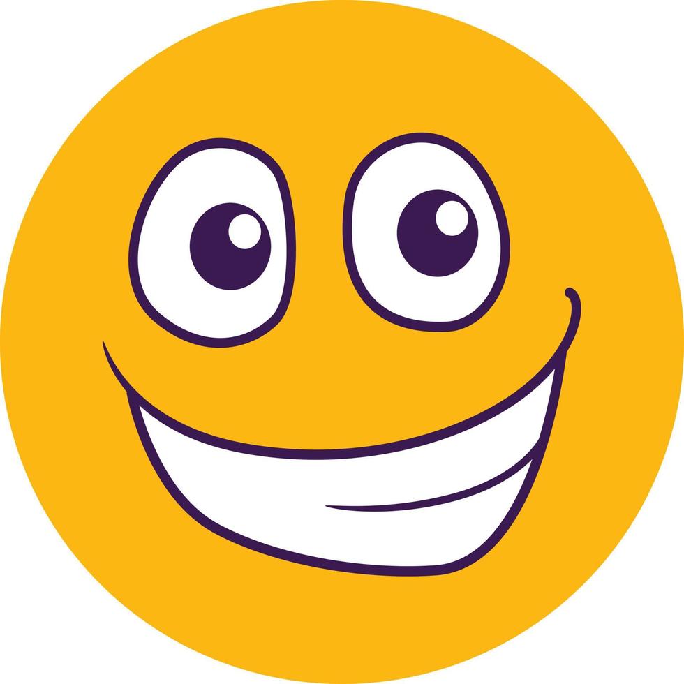 Happy emoji illustration vector