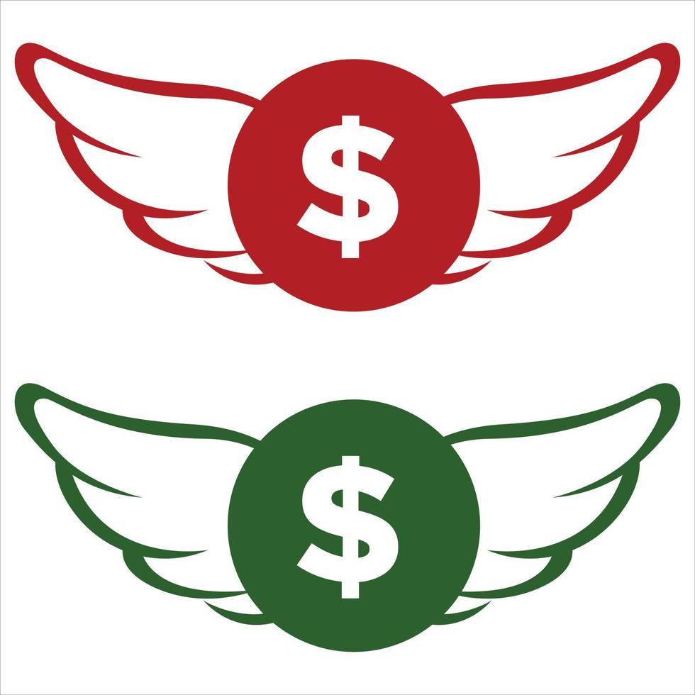 Cash with wings illustration vector