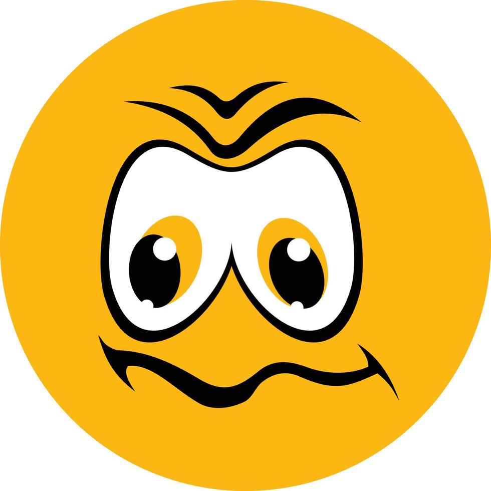 Angry emoji illustration vector