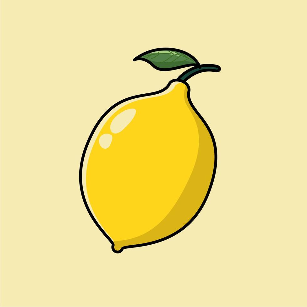 lemon fruit illustration vector