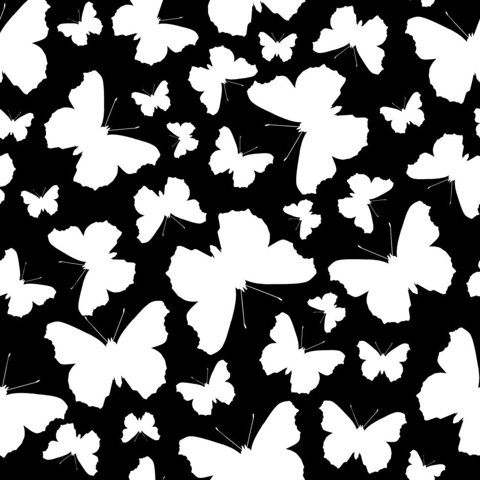 watercolor seamless pattern with butterflies. Vector illustration