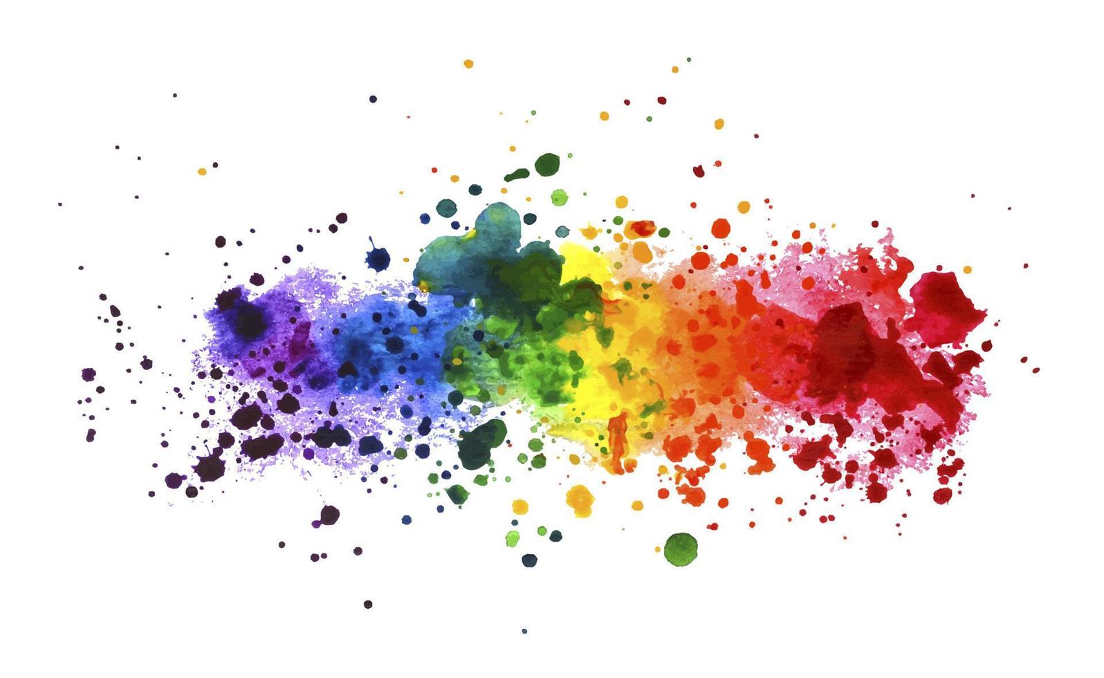 rainbow watercolor splash background. vector illustration