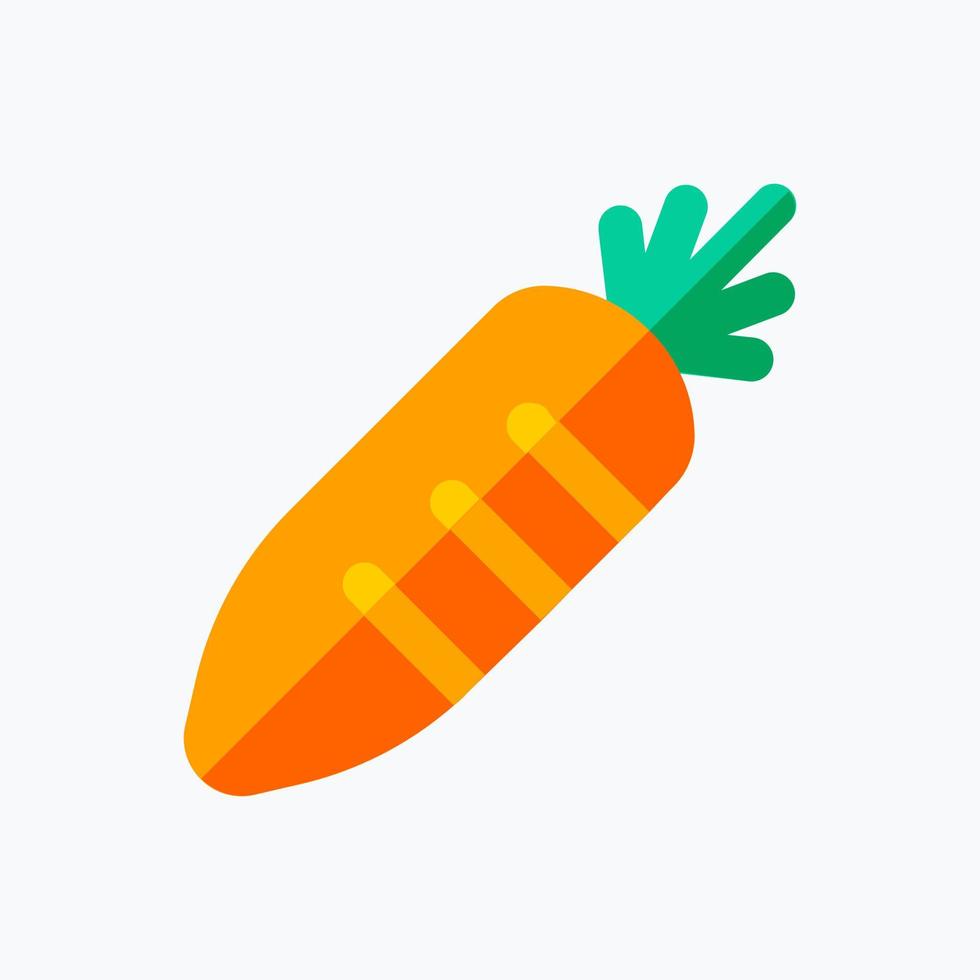 Carrot Icon. Food and Equipment Icon. Perfect for website mobile app presentation and any other projects. Icon design flat style vector