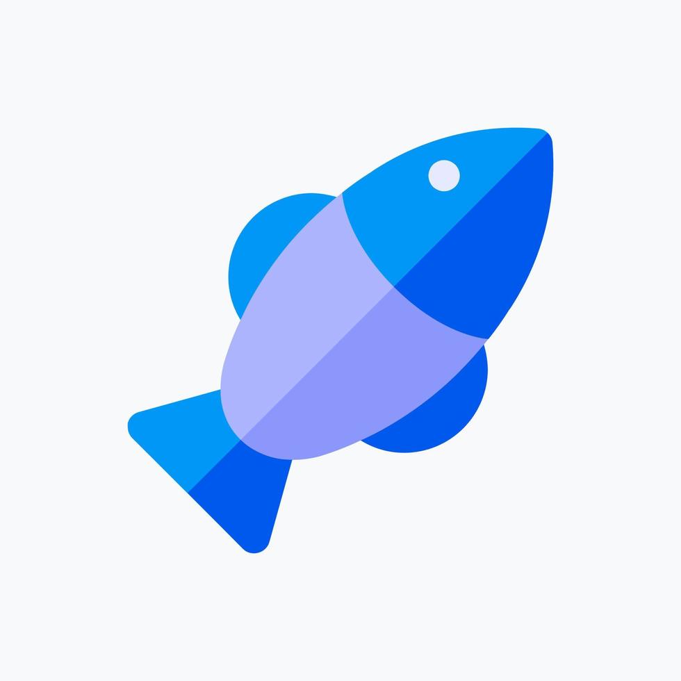 Fish Icon. Food and Equipment Icon. Perfect for website mobile app presentation and any other projects. Icon design flat style vector