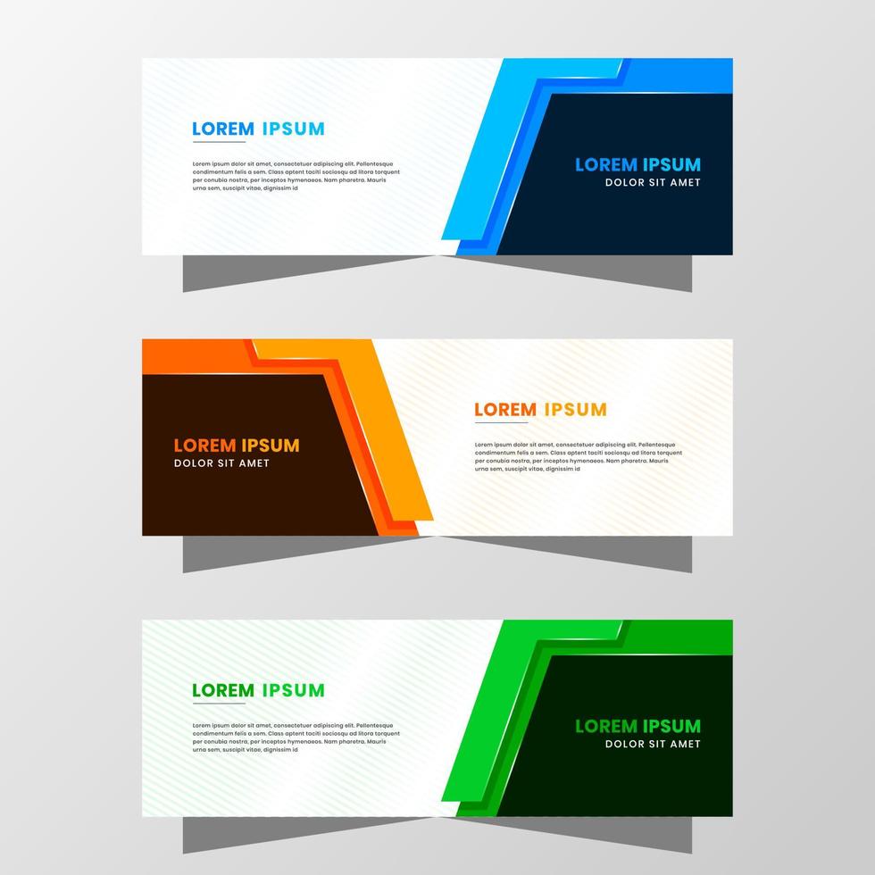 Vector Graphic of Abstract Banner Design. with modern Blue, Orange and Green color scheme. Suitable for banner sale, presentation, promotion, flyer, poster and brochure.