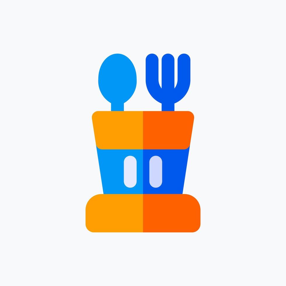 Spoon Holder Icon. Food and Equipment Icon. Perfect for website mobile app presentation and any other projects. Icon design flat style vector