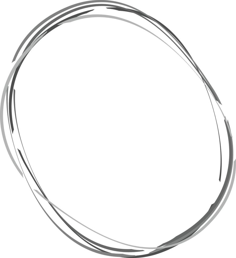 Round frame, a set of randomly overlapping curves vector