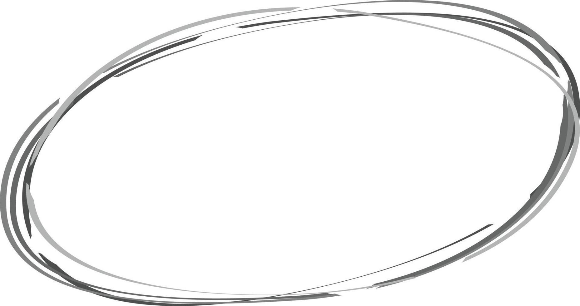 Round frame, a set of randomly overlapping curves 3 vector