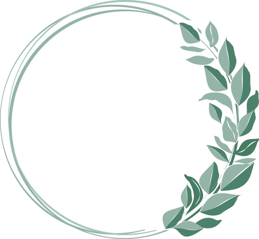 A circular frame of tree branches used for decoration 5 vector