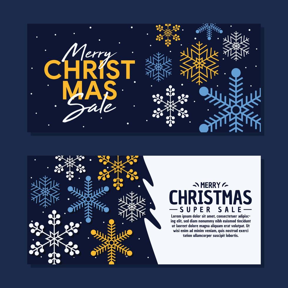 flat christmas sale landscape background vector