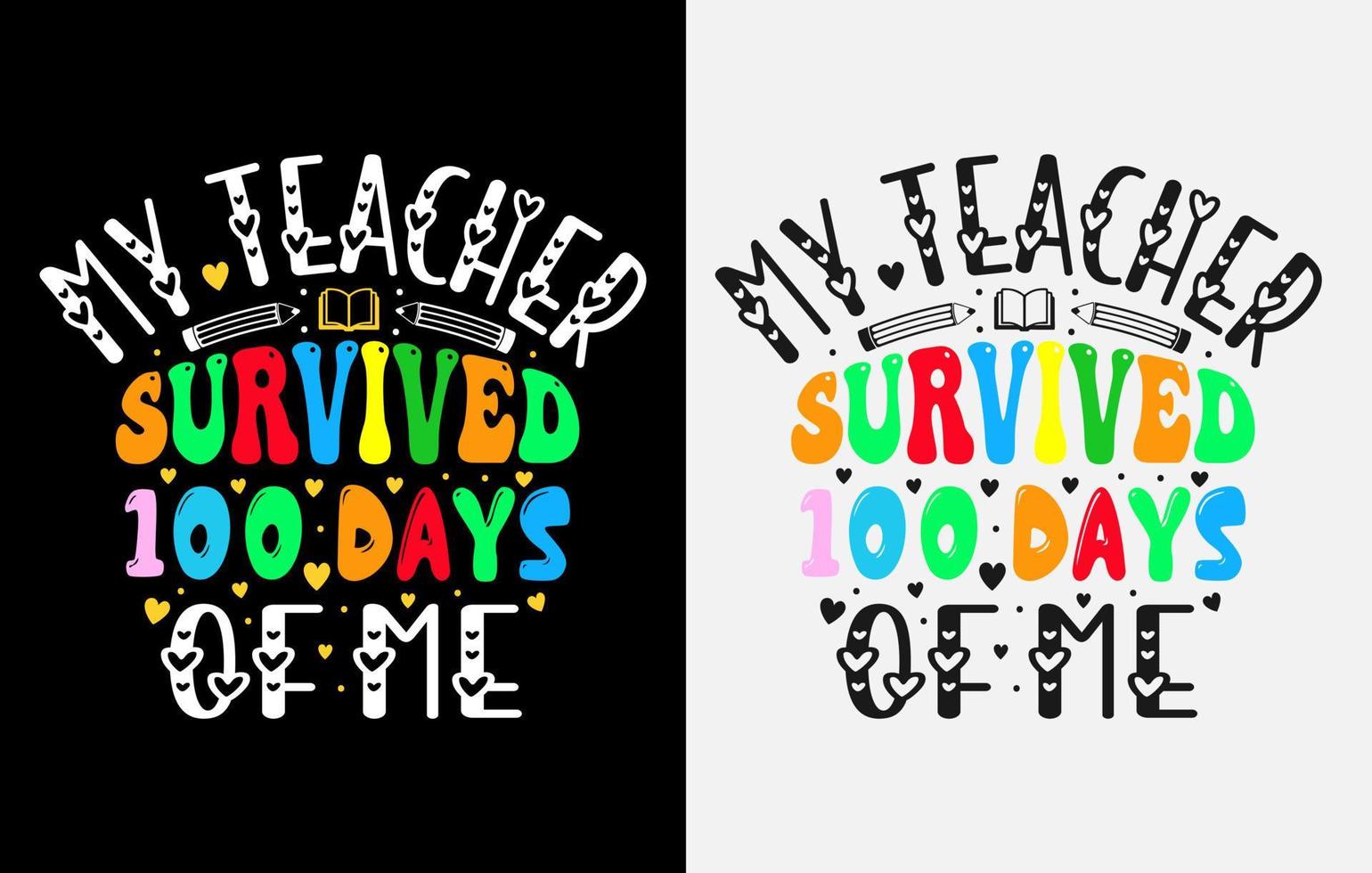 100th days of school, hundred days t shirt design, 100th days celebration t shirt vector