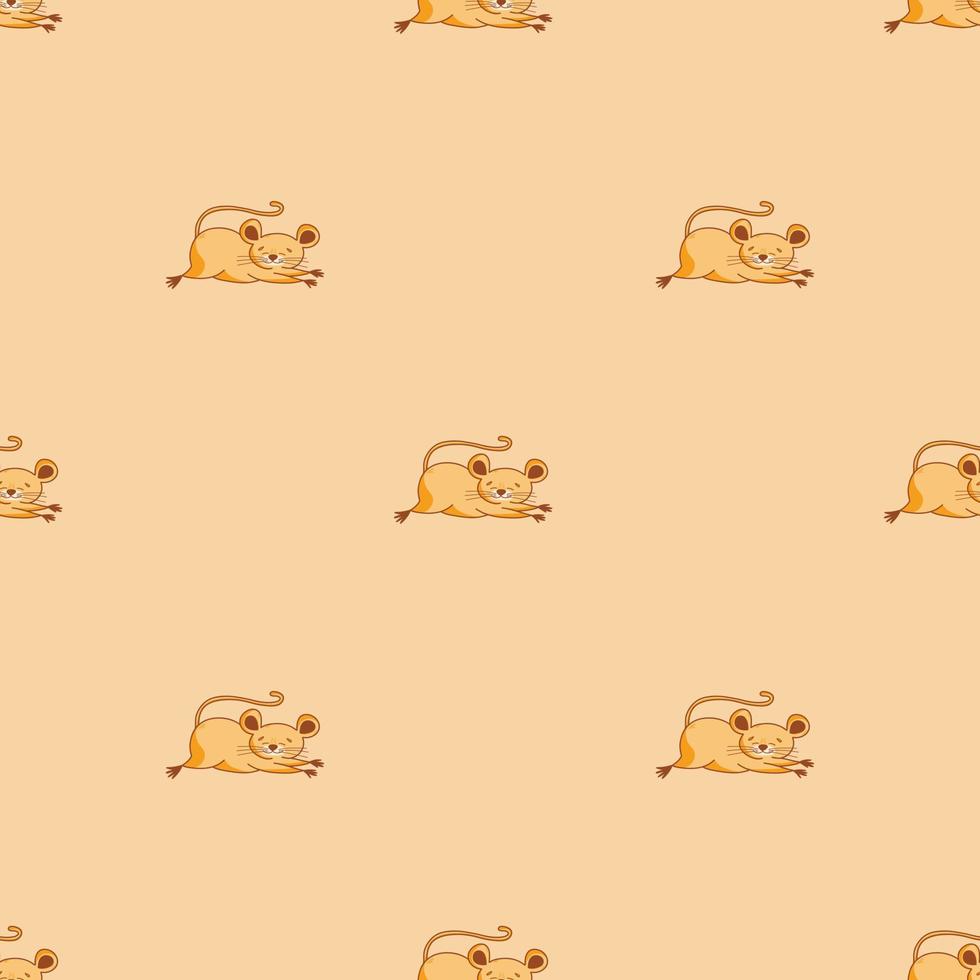 Vector pattern with cute mice, cartoon-style character, cute animals, rodents. Children's illustration for postcards, posters, T-shirts, teenagers, stickers, fabrics.