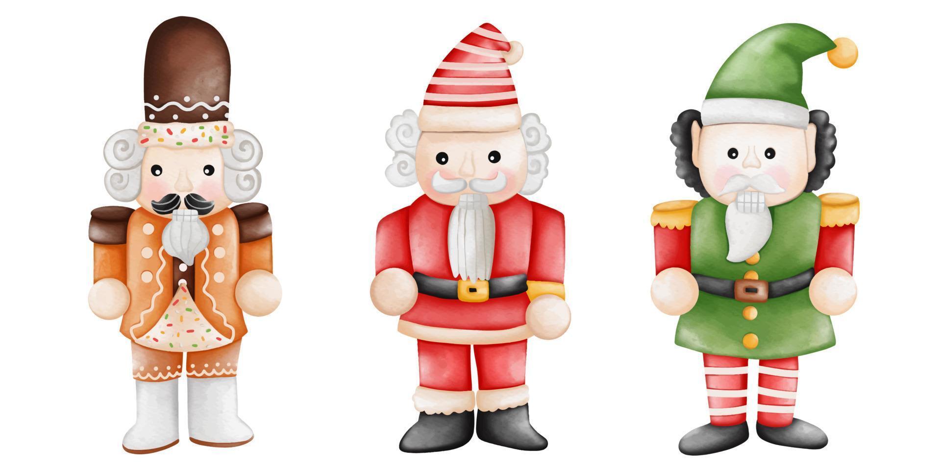 Christmas Nutcracker, Toy Soldier Doll Decorations vector