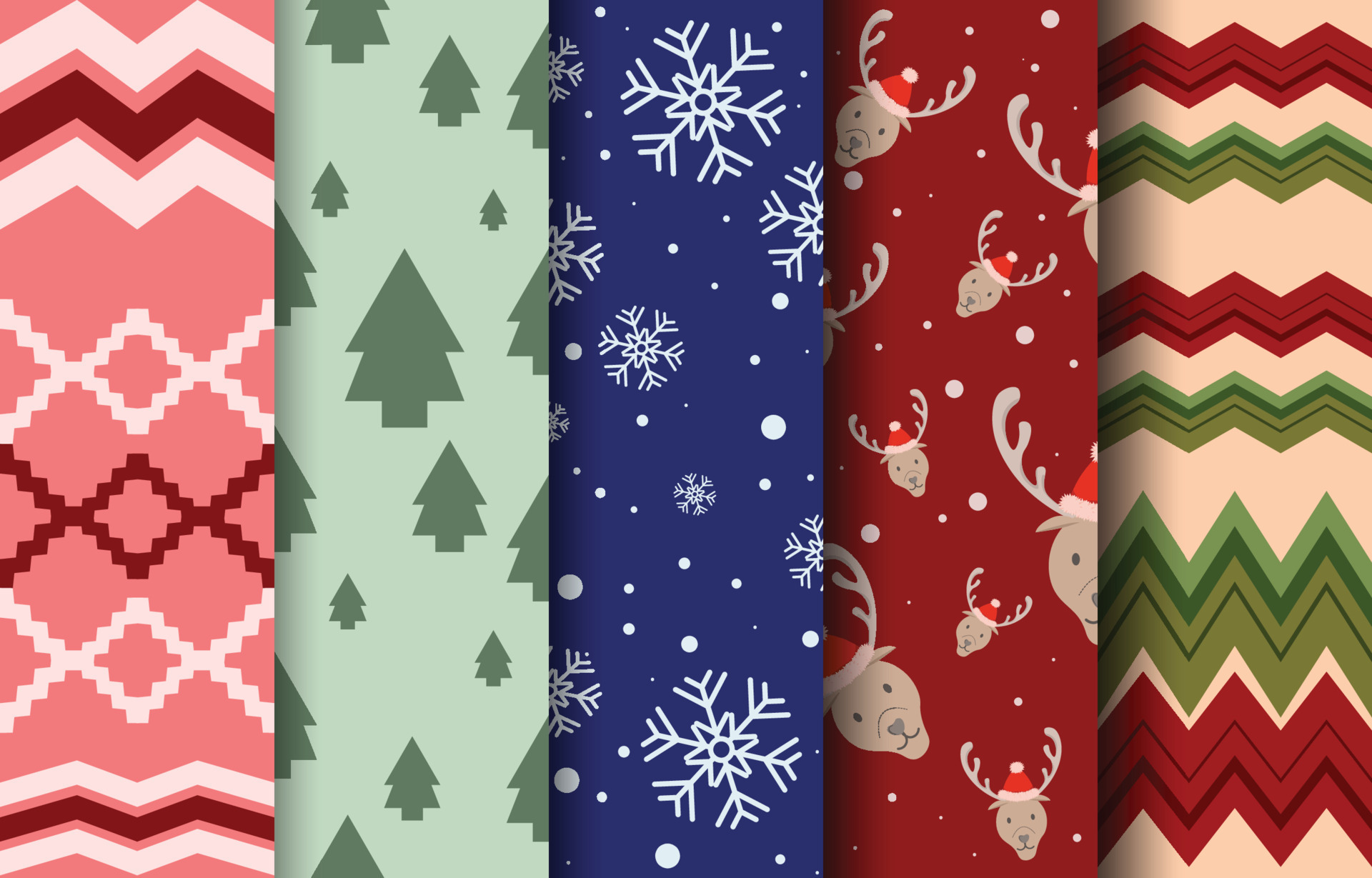 Christmas chevron wrapping paper deals