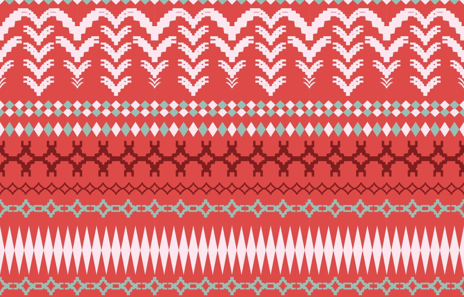 patrón sin costuras de tela nativa americana navajo, fondo tradicional étnico tribal geométrico, elementos de diseño, diseño para alfombra, papel pintado, ropa, alfombra, interior, ilustración vectorial bordada. vector