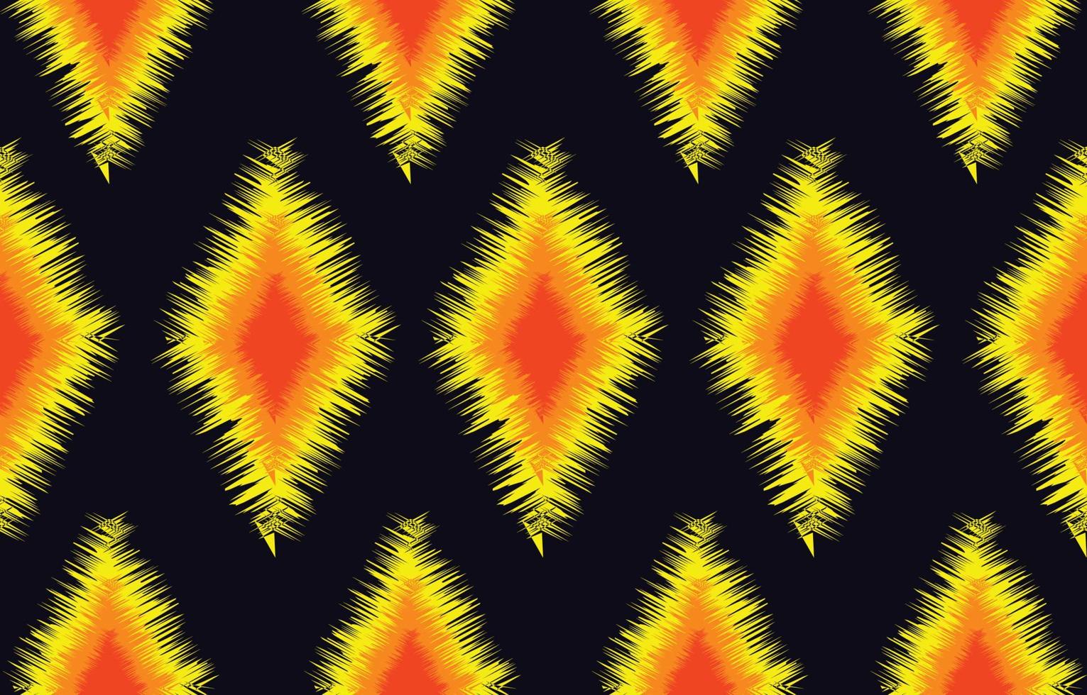 fabric ikat seamless pattern geometric ethnic traditional embroidery style.Design for background,carpet,mat,sarong,clothing,Vector illustration. vector