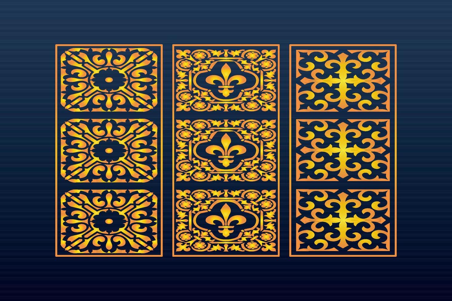 Decorative Abstract Geometric islamic Background Elegant Ornaments Card Cnc Cut vector