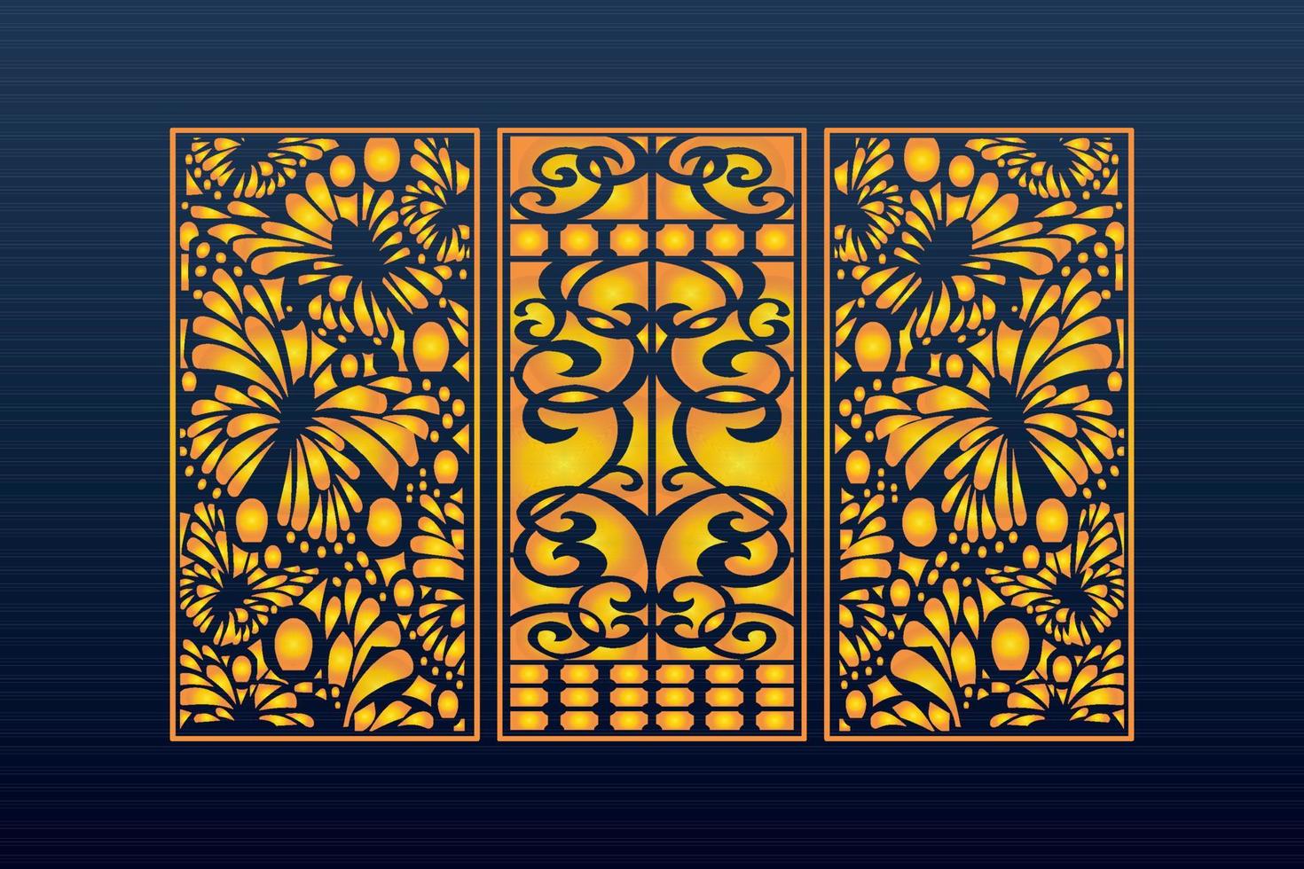 Decorative Abstract Geometric islamic Background Elegant Ornaments Card Cnc Cut vector