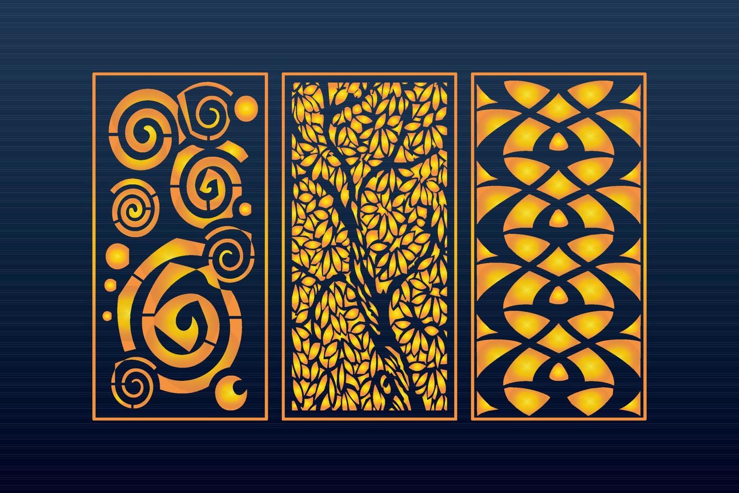 Decorative Abstract Geometric islamic Background Elegant Ornaments Card Cnc Cut vector