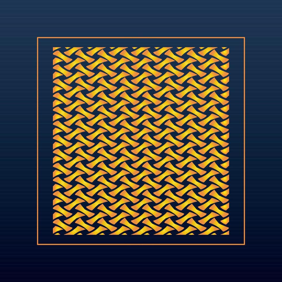 Decorative Abstract Geometric Background Gold Arabic Ornament Die Cut Pattern vector