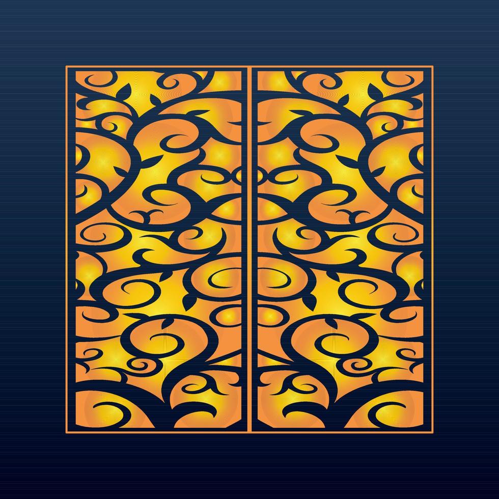 fondo geométrico abstracto decorativo ornamento árabe dorado patrón troquelado vector