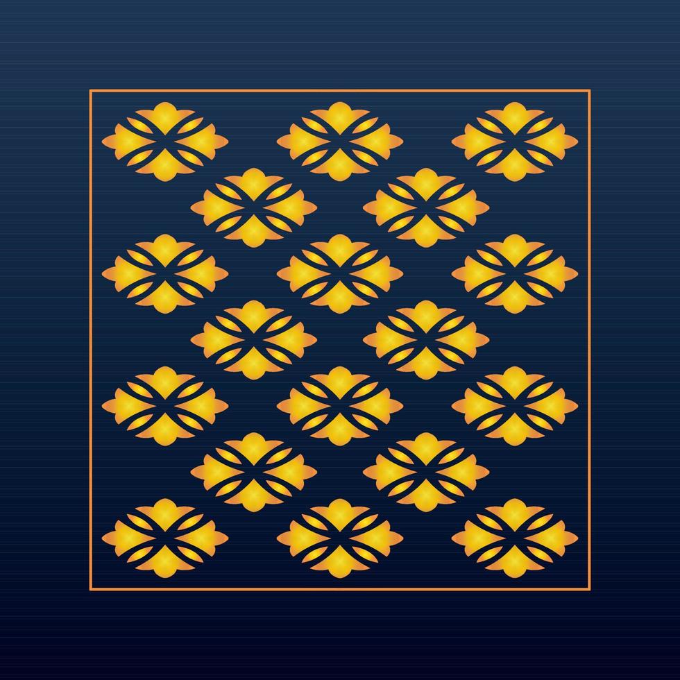 Decorative Abstract Geometric Background Gold Arabic Ornament Die Cut Pattern vector
