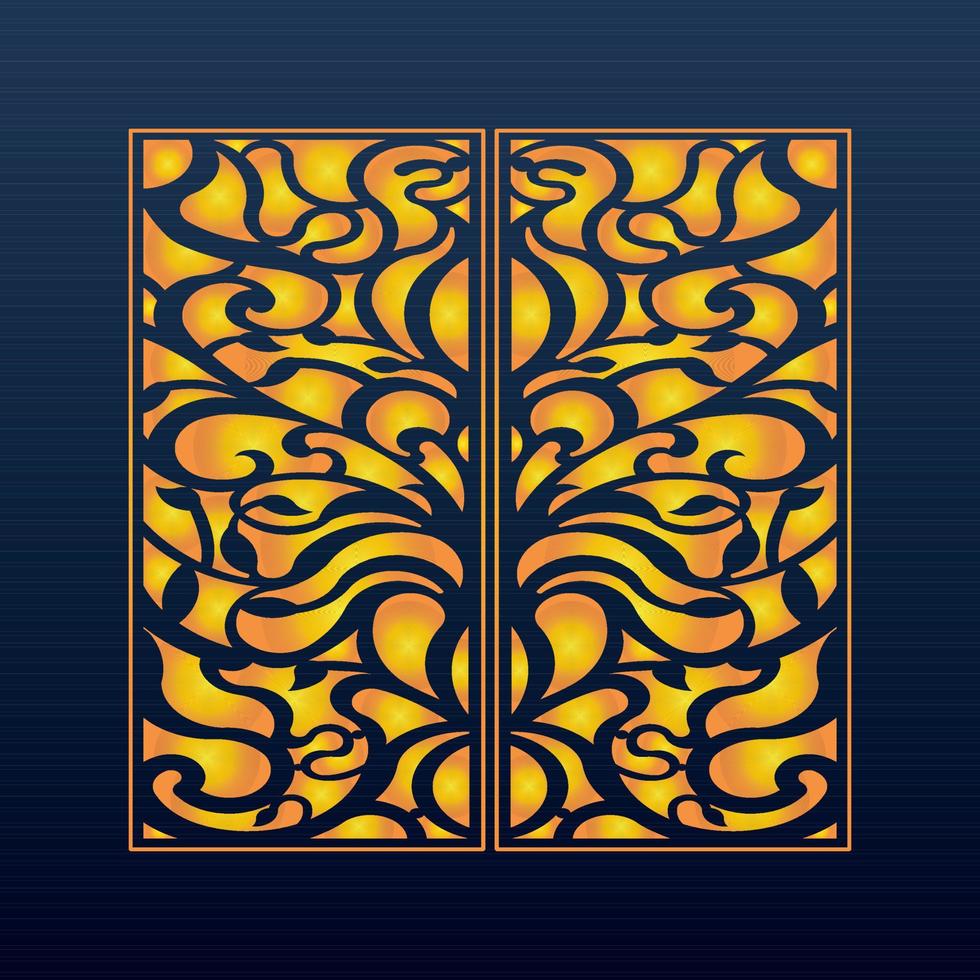 fondo geométrico abstracto decorativo ornamento árabe dorado patrón troquelado vector