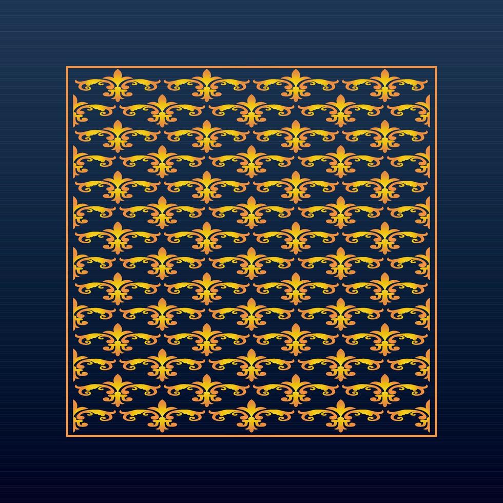 Decorative Abstract Geometric Background Gold Arabic Ornament Die Cut Pattern vector