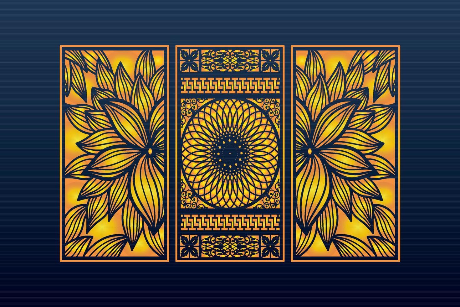 decorativo abstracto geométrico islámico fondo elegante adornos tarjeta cnc corte vector