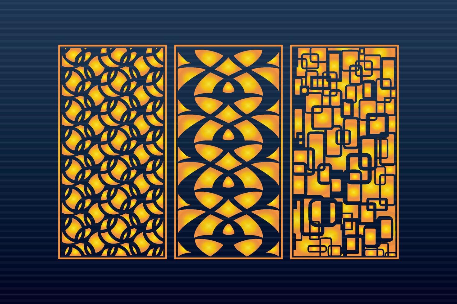 Decorative Abstract Geometric islamic Background Elegant Ornaments Card Cnc Cut vector