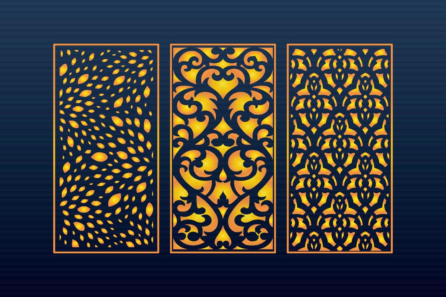 Decorative Abstract Geometric islamic Background Elegant Ornaments Card Cnc Cut vector