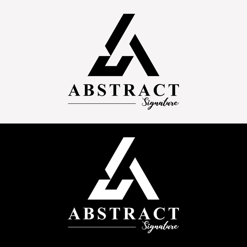 Letter A Monogram Abstract Alphabet Symbol Elegant Style Logo Design Vector