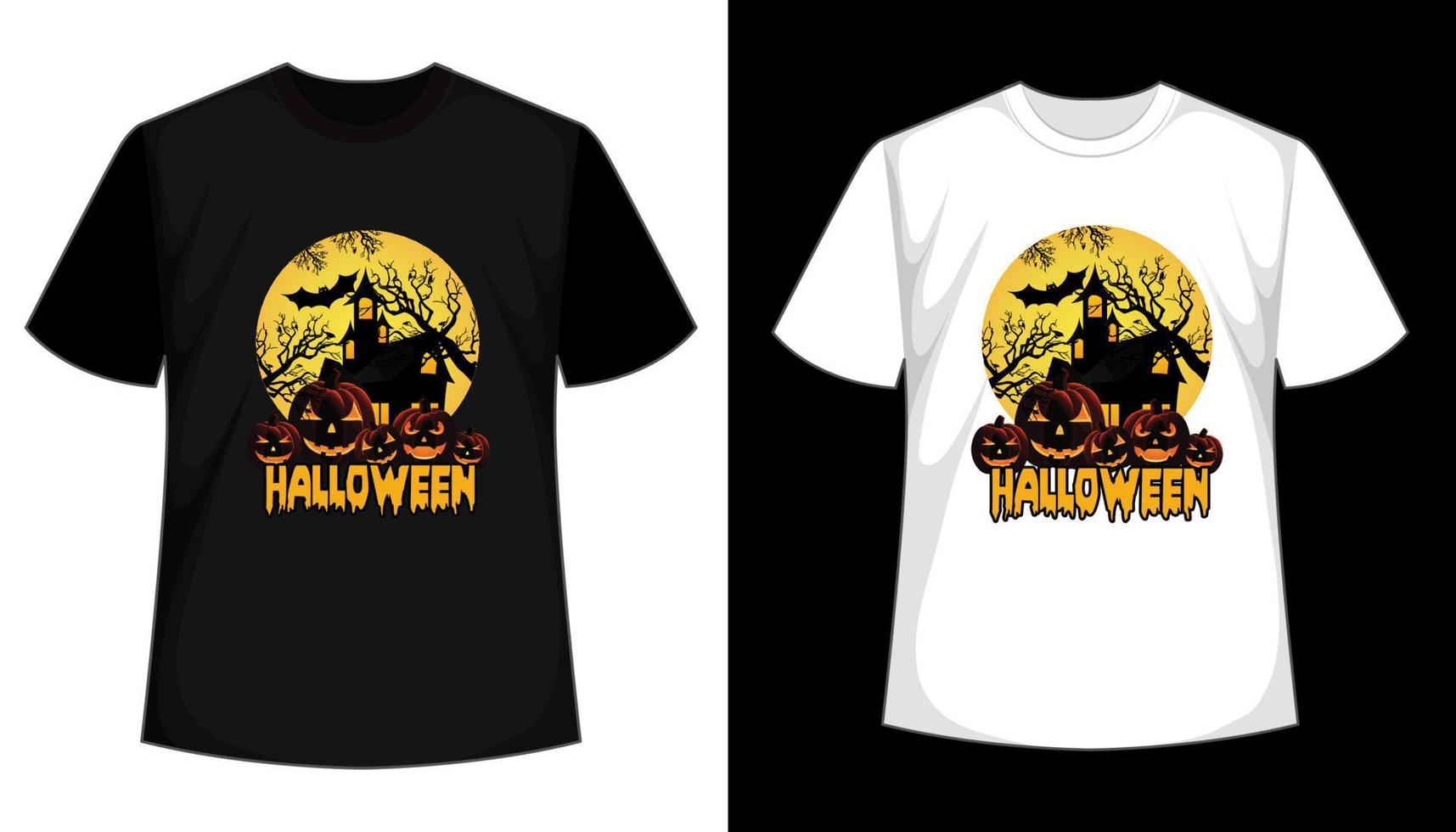 Happy Halloween horror vintage t shirt design. Scary night tshirt design. Vector illustration
