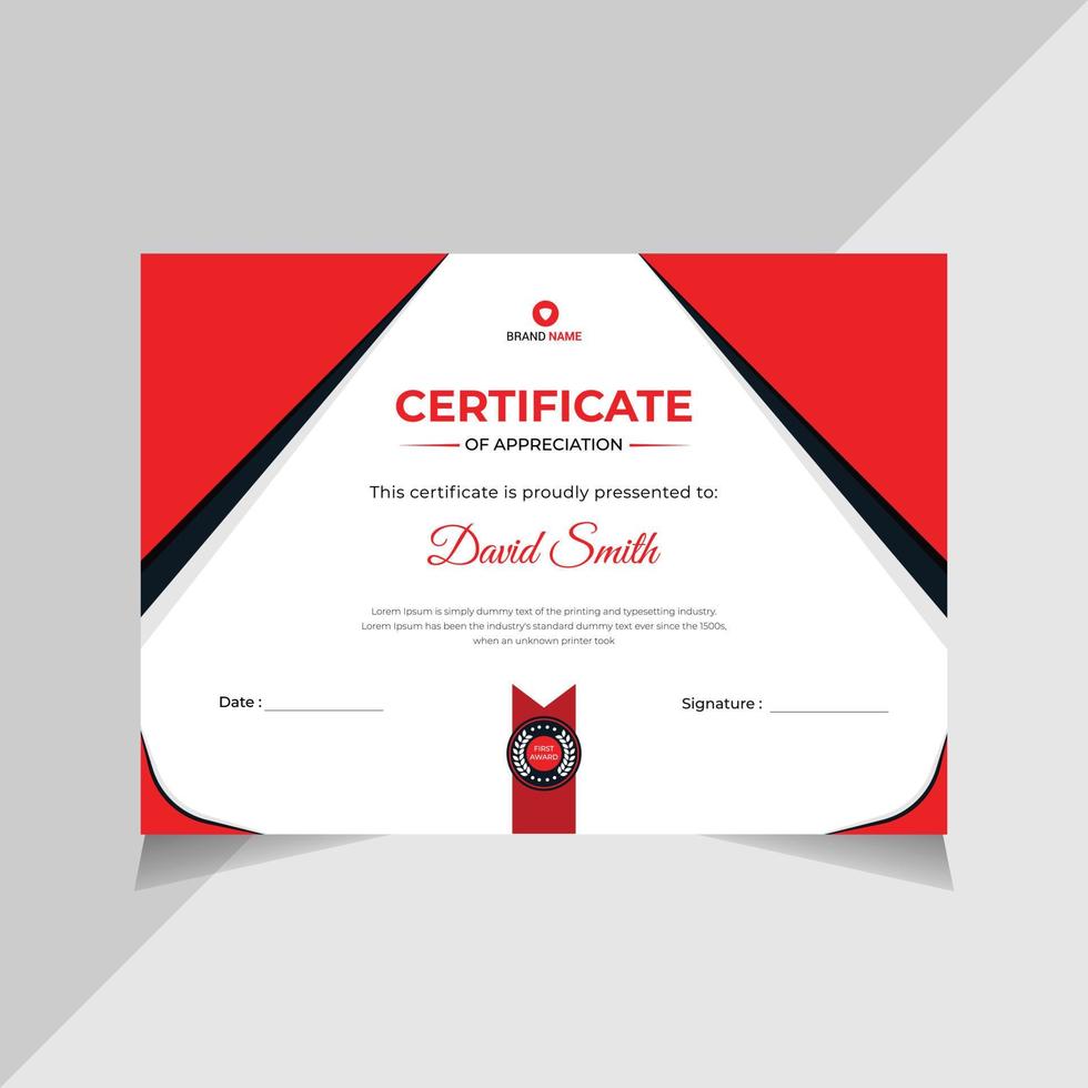Certificate  Design, Graduation Certificate Template Free Vector