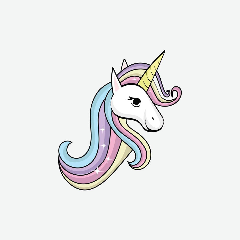 Unicorn vector illustration graphic on white background
